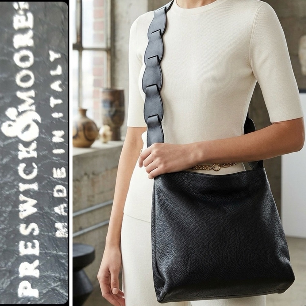 Preswick & Moore Italy Leather Crossbody - Picture 2 of 8